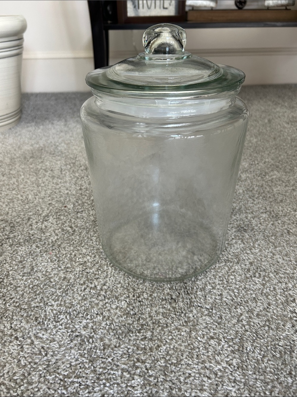 Clear Glass Canister with Lid - Classic Kitchen Storage